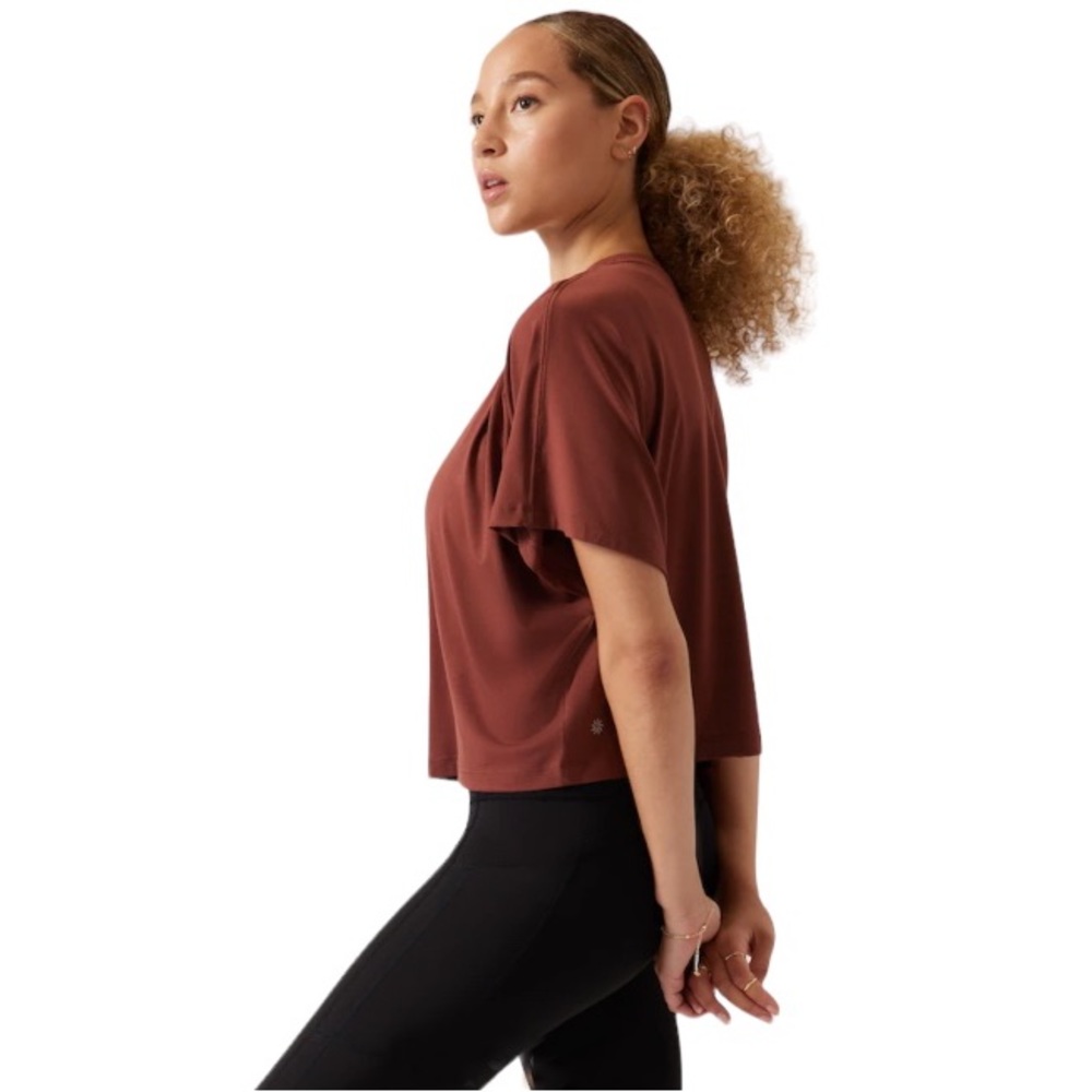 Athleta Elemental Tee - Ancient Mahogany - Picture 2 of 7